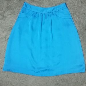 Apostrophe blue silk-like skirt Sz 6